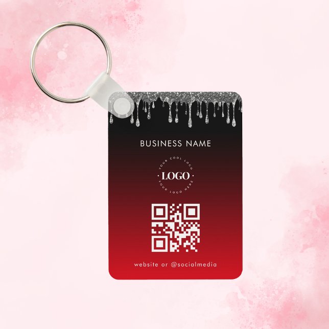 Porte-clés Code QR du logo de l'entreprise de Parties scintil (Créateur téléchargé)