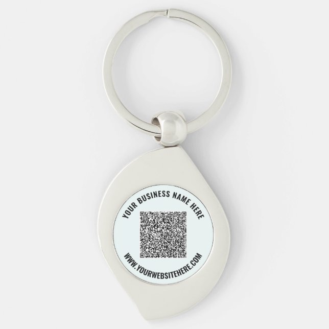 Porte-clés Code QR et texte personnalisé Cadeau promotionnel  (Devant)