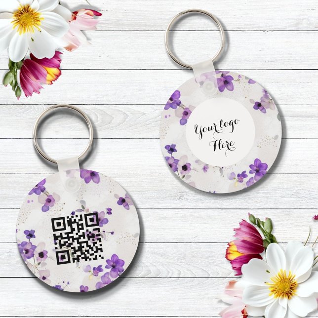 Porte-clés code QR Logo double face (Créateur téléchargé)