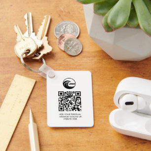 Porte-clés Code QR Logo Professionnel d'entreprise