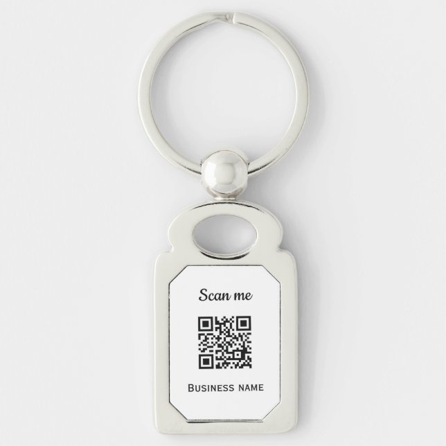 Porte-clés Code QR Logo professionnel Noir professionnel (Devant)