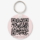 Code QR Minimaliste Texte personnalisé simple rose