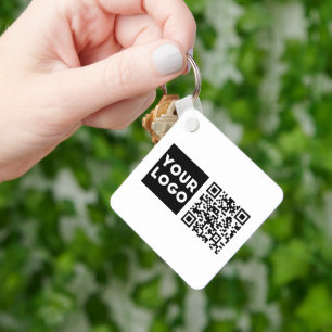 Porte-clés Code QR modifiable et logo ou image de votre entre
