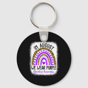 Porte-clés Coeur Août Nous Portons Violet Surdose Sensibilisa