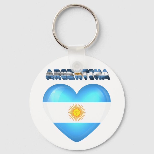 Porte-clés Coeur argentin (Recto)