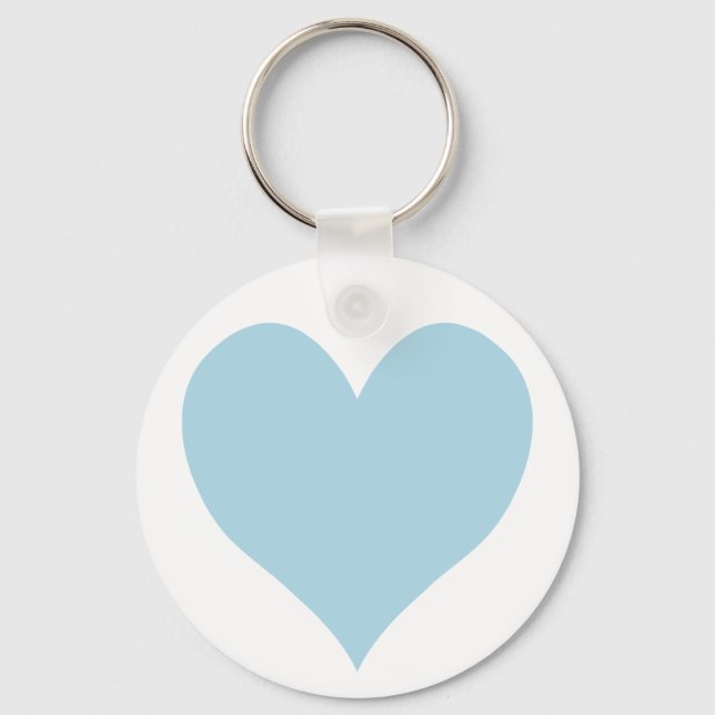 Porte-clés Coeur bleu clair mignon (Recto)