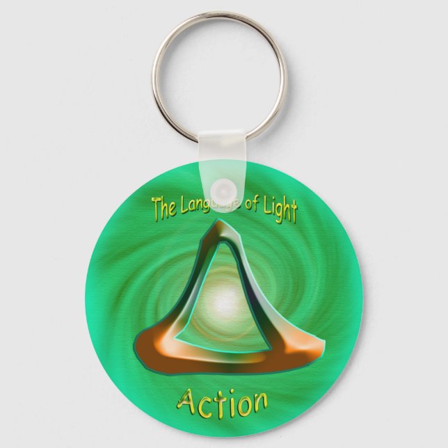Porte-clés Coeur Chakra - Symbole d'action Porte - clé (Recto)