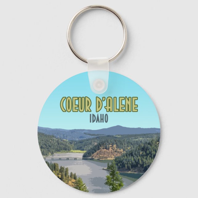 Porte-clés Coeur d’Alene Idaho Souvenir (Recto)