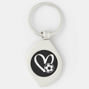 Porte-clés Coeur de balle de football