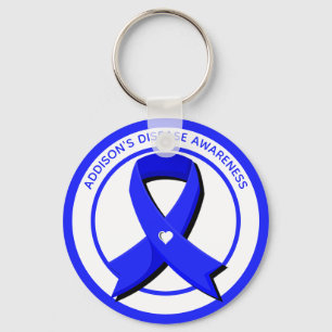 Porte-clés Coeur de sensibilisation à la maladie d'Addison
