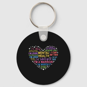 Porte-clés Coeur de sensibilisation à la santé mentale