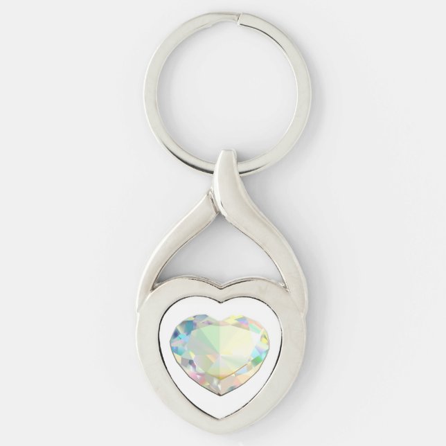 Porte-clés Coeur diamant (Devant)
