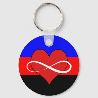 Porte-clés Coeur infini avec drapeau