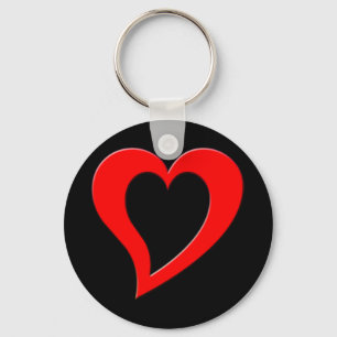 Porte-clés coeur rouge
