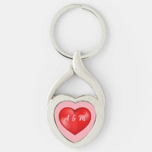 Porte-clés Coeur rouge Valentines Day personnalisé