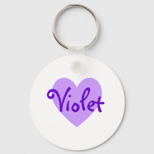Porte-clés Coeur violet