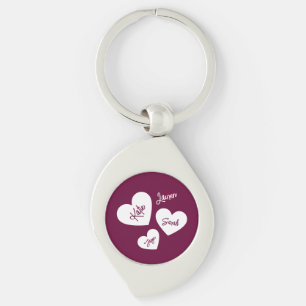 Porte-clés Coeurs de la mère personnalisée Bourgogne