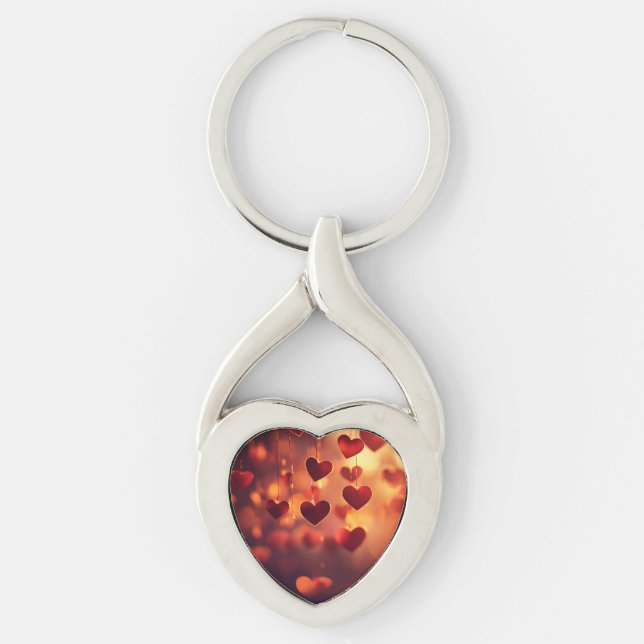 Porte-clés coeurs pendants (Devant)