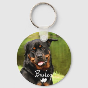 Porte-clés Coeurs Rottweiler personnalisés