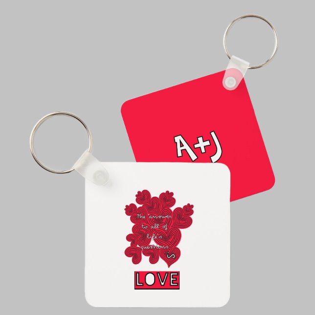 Porte-clés Cœurs rouges (Créateur téléchargé)