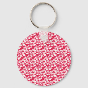 Porte-clés Cœurs rouges et roses mignons motif sans couture