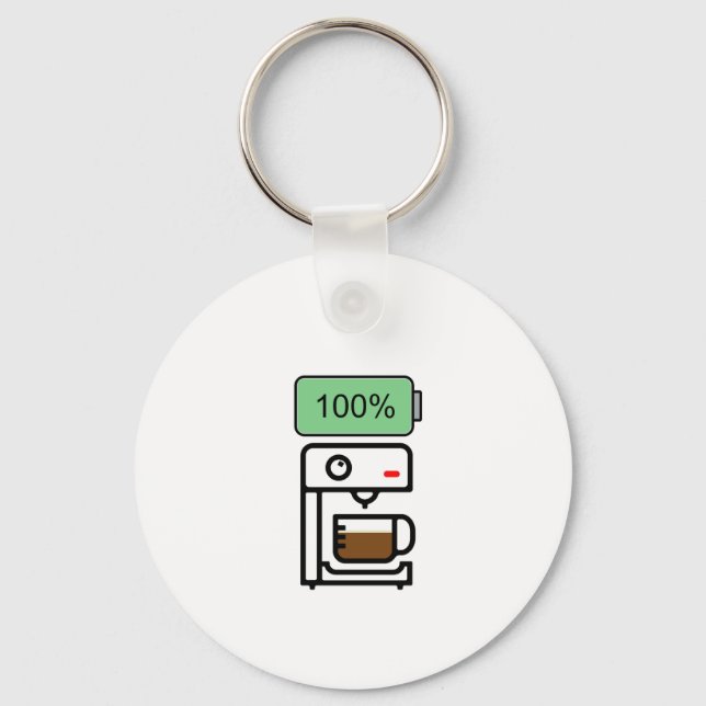 Porte-clés Coffee addiction design (Recto)