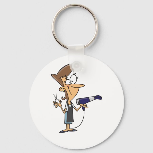 Porte-clés Coiffeur Avec Ciseaux (Recto)