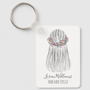 Porte-clés Coiffeur Bohème Couronne de Fleurs Coiffure de Mar