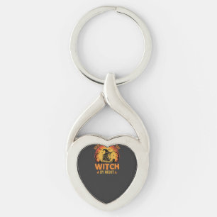 Porte-clés Coiffeur de jour sorcière de nuit Design Halloween