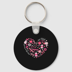 Porte-clés Coiffeur Styliste Valentines Day Coeur Coeur Cosm