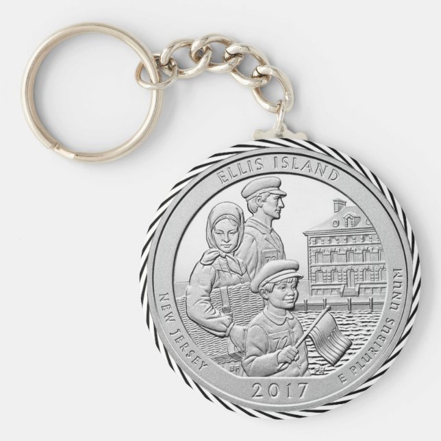 PORTE-CLÉS COIN DE L'ÎLE ELLIS (Devant)