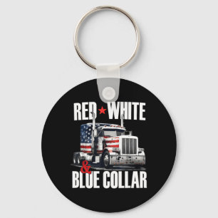 Porte-clés Col Bleu Blanc Et Rouge Patriote Américain