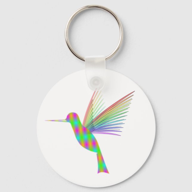 Porte-clés Colibri arc-en-ciel (Recto)