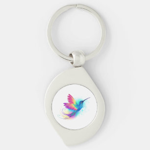 Porte-clés Colibri arc-en-ciel exotique