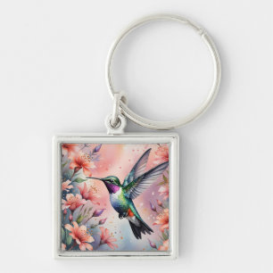 porte-clés colibri floral