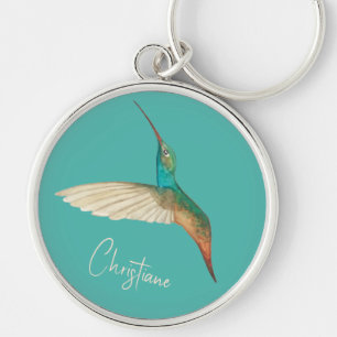 Porte-clés Colibris Turquoise Personnalisés