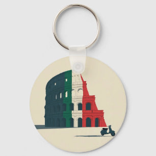 Porte-clés Colisée en cercle inspiré de l'Italie