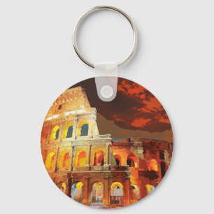 Porte-clés Colisée Italie Rome Voyage Art Vintage