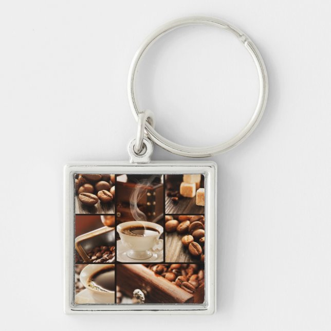 Porte-clés Collage de café (Devant)