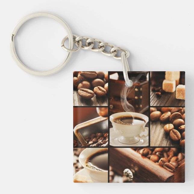 Porte-clés Collage de café (Devant)