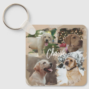 Porte-clés Collage de photos d'animaux au fil des ans