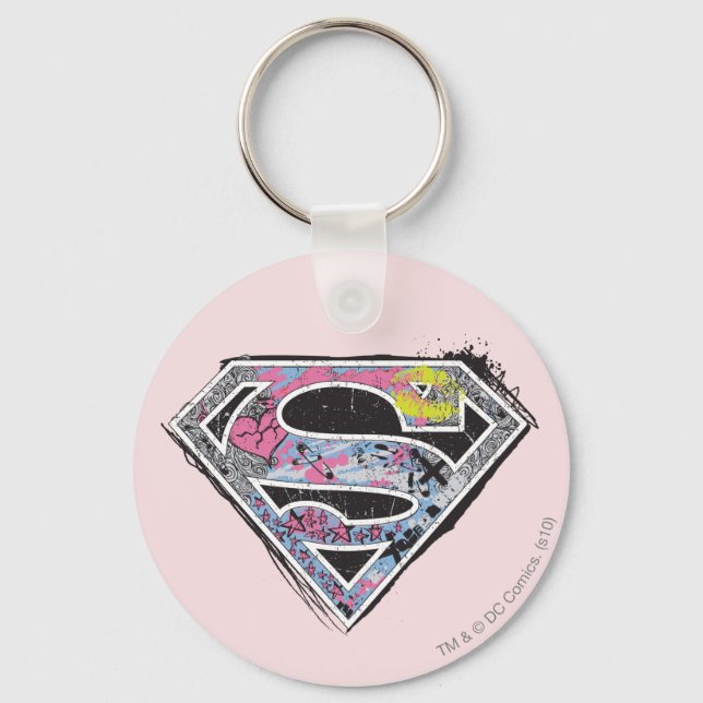 Porte-clés Collage du logo Supergirl (Recto)