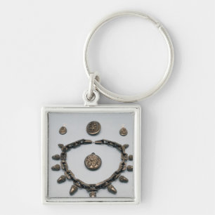 Porte-clés Collier, boucles d'oreille, broche et pendentif,