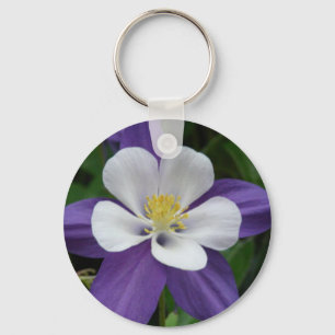 Porte-clés Colonne Porte - clé violet et blanc