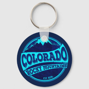 Porte-clés Colorado Montagnes Rocheuses turquoise bleu porte 