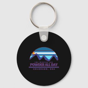 Porte-clés Colorado Ski Mountain Snowboard Rocky Powder