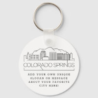 Colorado Springs Stylisé Skyline | Slogan personna