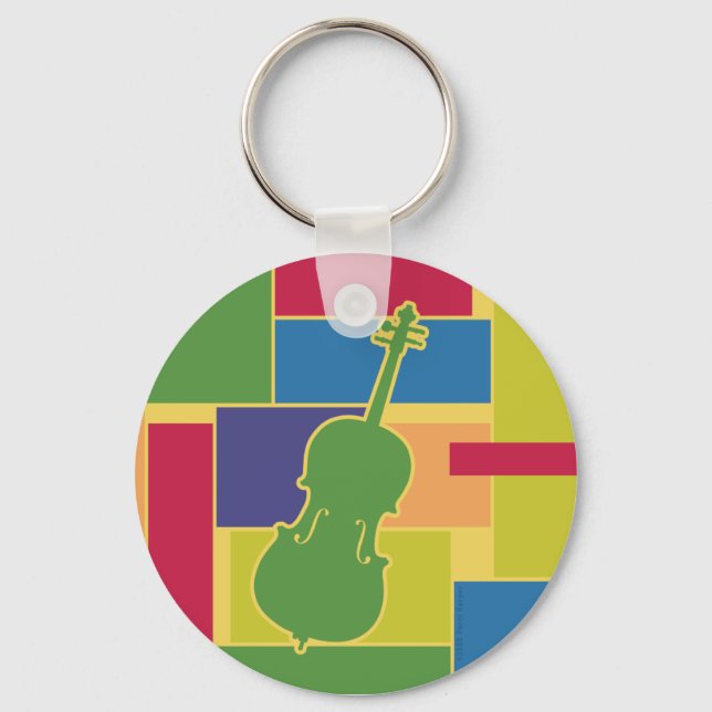 Porte-clés Colorblocks Violoncelle (Recto)