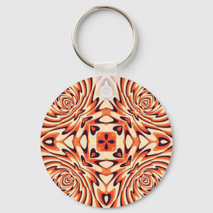 Porte-clés Coloré Retro Floral Motif sans couture