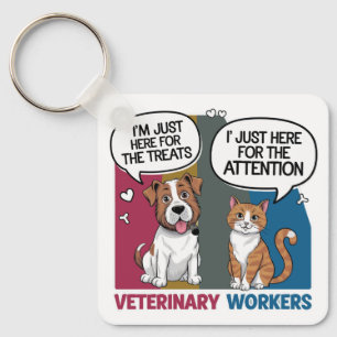 Porte-clés Coloré Retro Vintage Vétérinaire cadeau